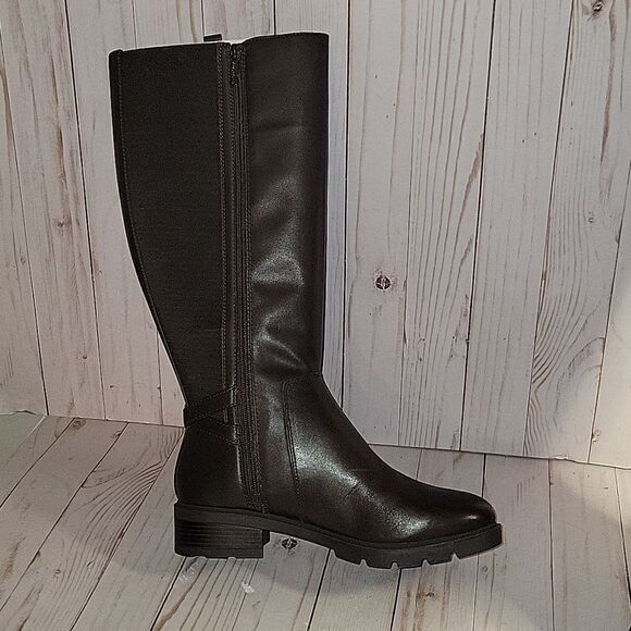 EASY SPIRIT Bianca Tall Boots Brown 9 W Wide - Picture 7 of 15